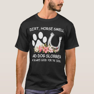T-shirt Odeur De Cheval Et Chien Slobber Animal Femmes Hom