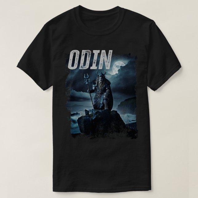 T-shirt Odin Norse Dieu des Dieux Guerrier Mythologie vété (Design devant)