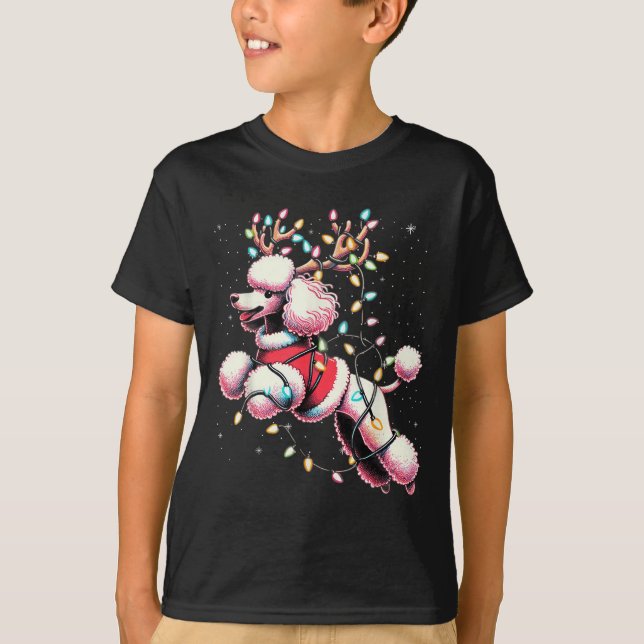 T-shirt Odle Santa Christmas Tree Lights, Funny Ugly Pajam (Devant)