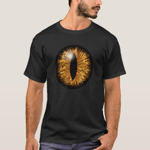 T-shirt Oeil animal jaune Observation de l'iris macro pour
