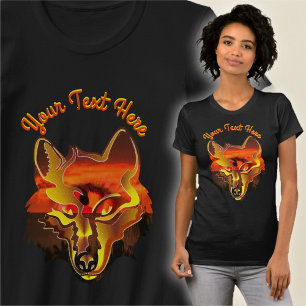 T-shirt OEil du coucher de soleil du loup 2106