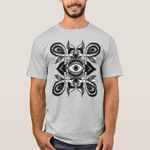 T-shirt Oeil ornemental - Style de tatouage botanique Weir