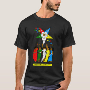 T-shirt Oes Charity Vérité Et Amour Kindness Star Oes Mot