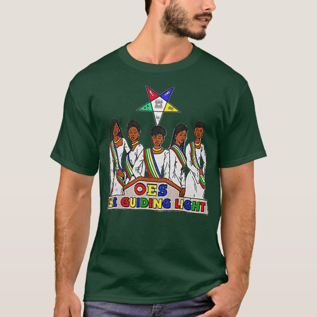 T-shirt OES Masonic Star White Tee (Devant)