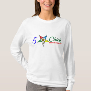 T-shirt OES : poussin cinq étoiles (blanc de LS)
