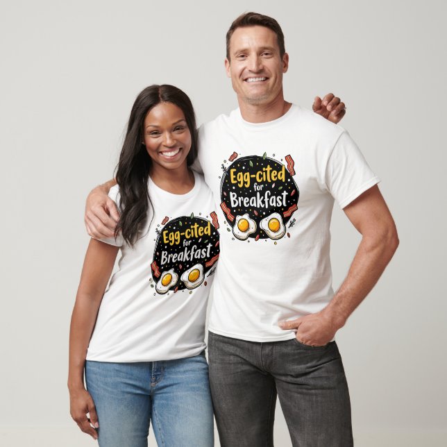T-shirt Oeuf cité pour Breakfast Funny Foodie Pun Design (Unisexe)