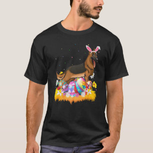 T-shirt Oeuf de Pâques Berger allemand Chien de Pâques Dim