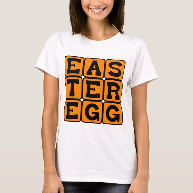 T-shirt Œuf de Pâques, friandise cachée (Devant)