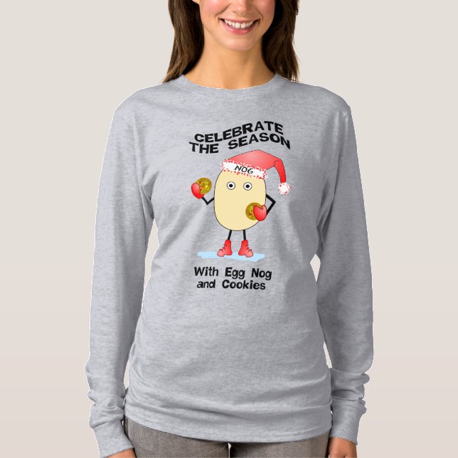T-shirt Oeuf de Santa Hat Nog (Devant)