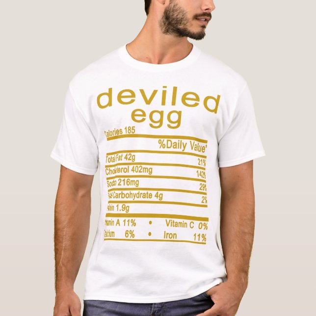 T-shirt oeuf défiguré Nutrition Faits Thanksgiving (Devant)