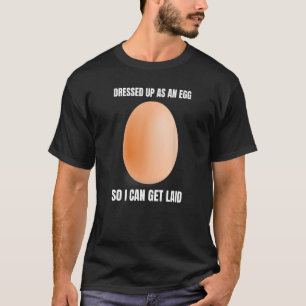 T-shirt Oeuf Drôle Se Poser Sarcastique Simple Halloween