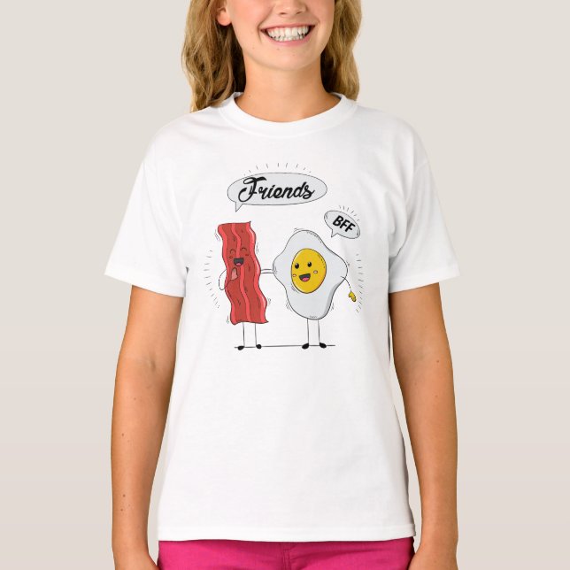 T-shirt Oeuf frit meilleur ami (Devant)