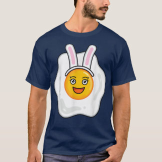 T-shirt OEuf frit mignon portant des oreilles de lapin drô