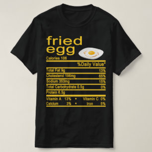 T-shirt oeuf frit Nutrition Facts étiquette