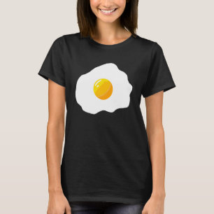 T-shirt Oeuf frit Petit-déjeuner Oeuf Blanc Jaune Oeuf fri