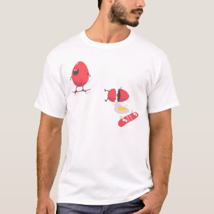 T-shirt Oeuf sur patins. L'oeuf est tombé.