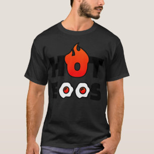 T-shirt Oeufs Chauds Petit-Déjeuner Oeufs Frits Alimentati