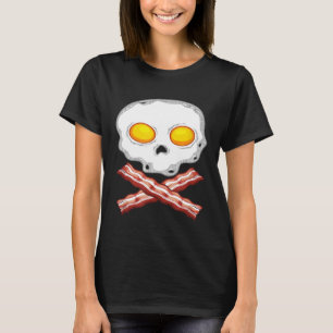 T-shirt Oeufs de bacon Crâne Hommes Femmes Crossbones de j