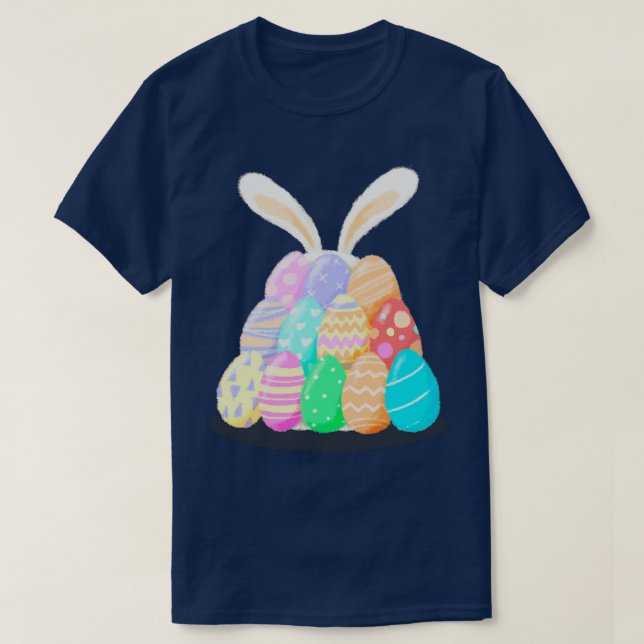 T-shirt Oeufs de lapin de Pâques (Design devant)
