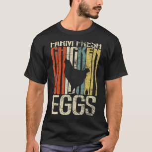 T-shirt Œufs de poule frais de paysans grunge rétro