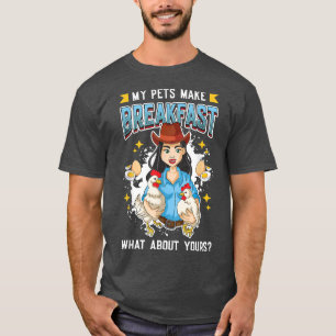 T-shirt Oeufs De Poulet - Mes Animaux Font Le Petit Déjeun
