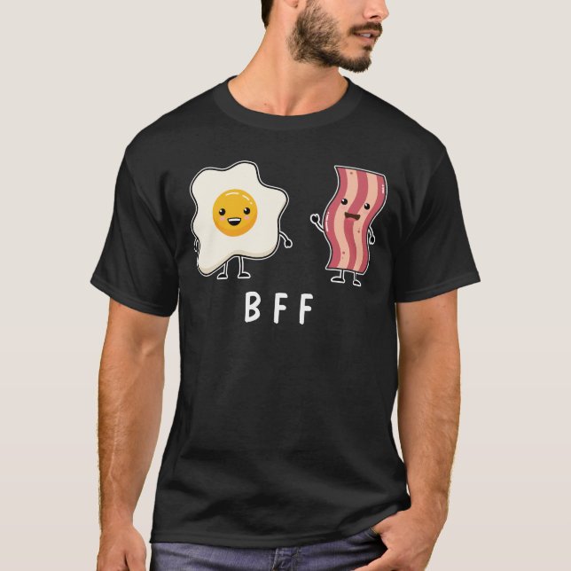 T-shirt Oeufs et bacon de Kawaii : Meilleurs amis pour tou (Devant)