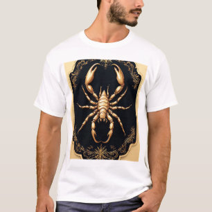 T-shirt Œuvre d'art araignée dorée de luxe