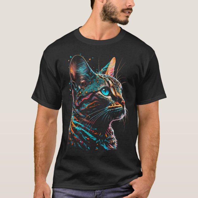 T-shirt OEuvre d'art de Neon Kat (Devant)