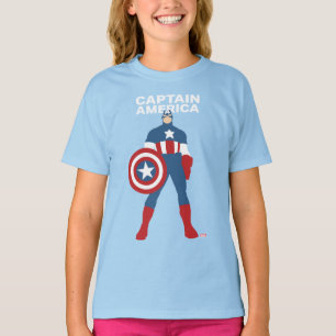 T-shirt Œuvre d'art de personnage en couleur plate de Capt