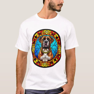 T-shirt Œuvre d'art de style verre teinté de chien