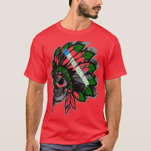 T-shirt OEuvre d'art du crâne amérindien