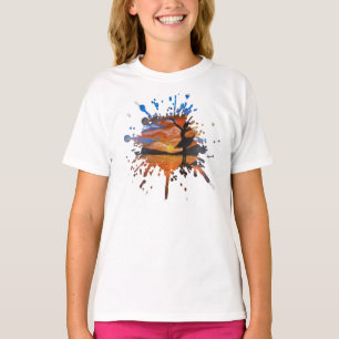 T-shirt Œuvre d'art faite main / Danse avec sunso