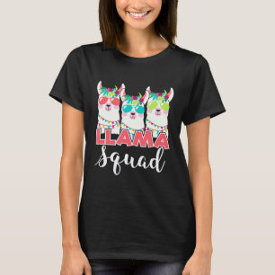 T-shirt Œuvre d'art Lama Squad Rétro de style années 80  A