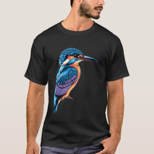 T-shirt Œuvre d'art vibrante de martin-pêcheur