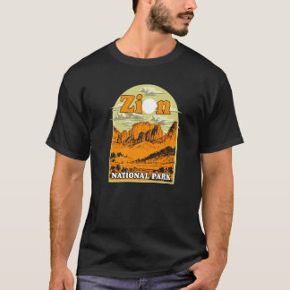 T-shirt Œuvre d'art vintage du parc national de Zion Souve