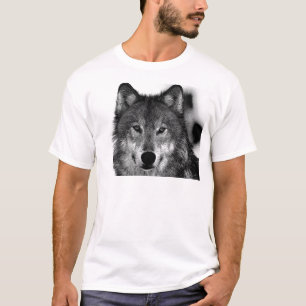 T-shirt Oeuvre de Loup noir et blanc