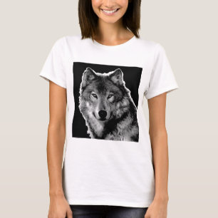 T-shirt Oeuvre de Loup noir et blanc