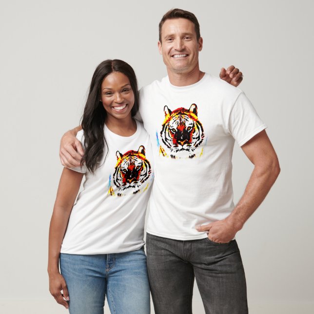 T-shirt Oeuvre de tigres sauvages (Unisexe)