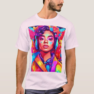 T-shirt Oeuvre numérique Funky Lady
