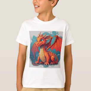 T-shirt OEuvre rouge dragon