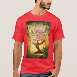 T-shirt Oeuvre Vintage japonaise Bonsai Mountain Range Lan