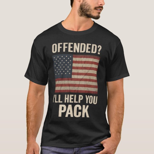 T-shirt Offended I'll Help You Pack (Devant)