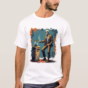 T-shirt Office Grunge Skeleton