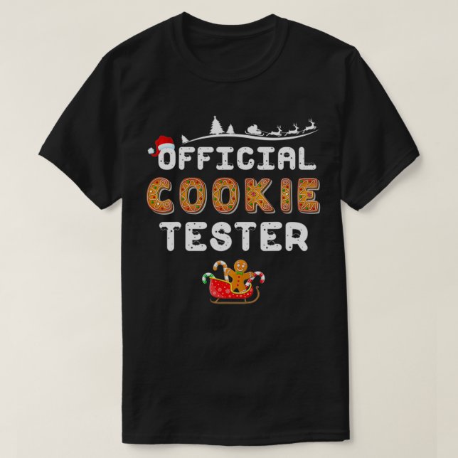T-shirt Official Cookie Tester Christmas Baking Team Holid (Design devant)