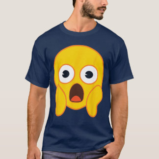 T-shirt Official Emoji Fear Scream Yellow Smile Face Hallo