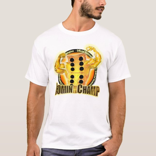 T-shirt officiel de champion de domino (Devant)