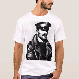 T-shirt Officiel Iconique LGBTQ Gay Leather Daddy Biker Ar
