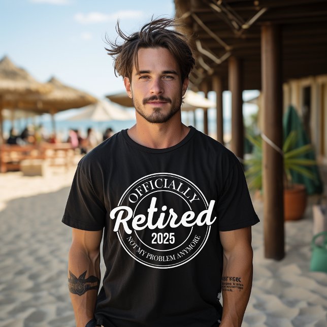 T-shirt Officiellement Retraité 2025 Plus Mon Problème (Créateur téléchargé)