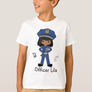 T-shirt Officier de police de filles personnalisé Applicat