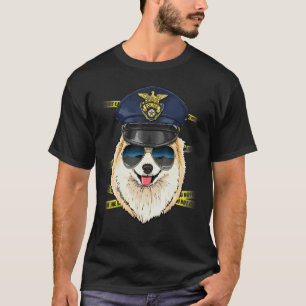 T-shirt Officier de police Pomeranian Cop Scène de crime K
